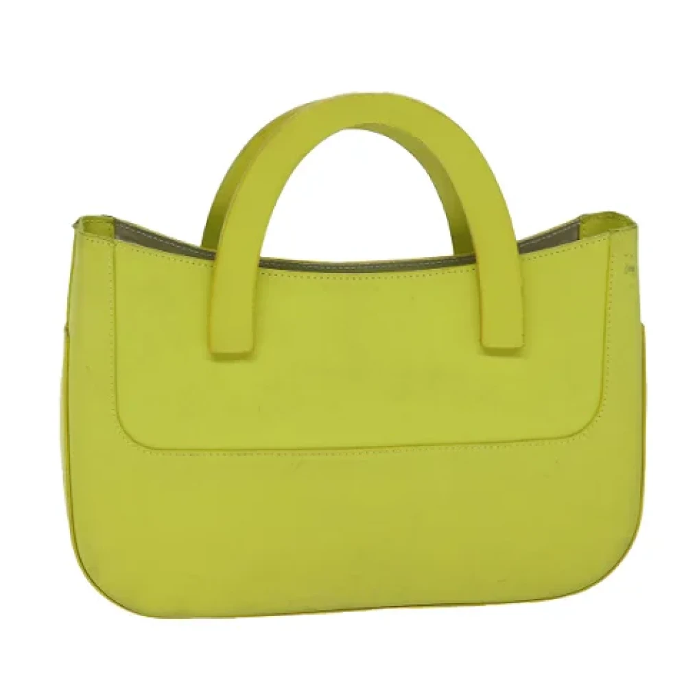 Gucci Vintage Pre-owned Leather handbags Yellow Dames