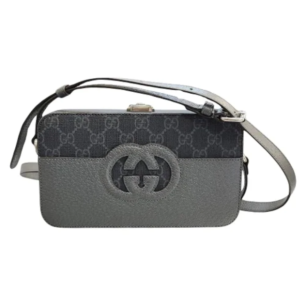 Gucci Vintage Pre-owned Canvas gucci-bags Gray Dames