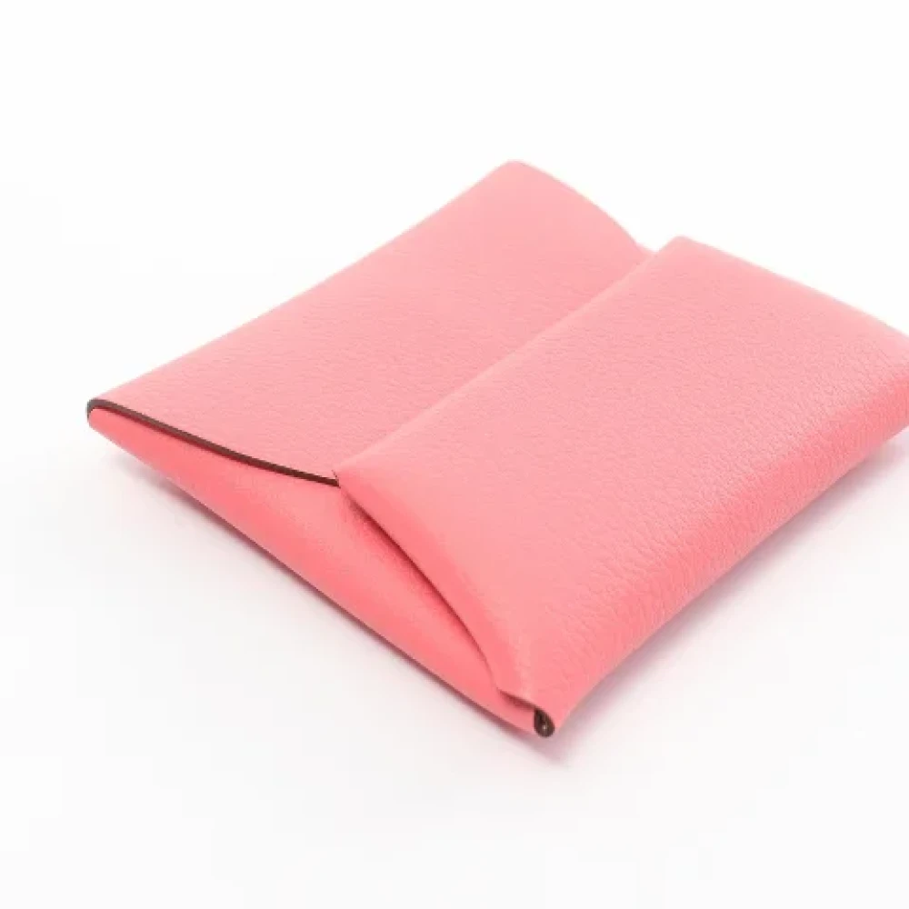 Hermès Vintage Pre-owned Leather wallets Pink Dames