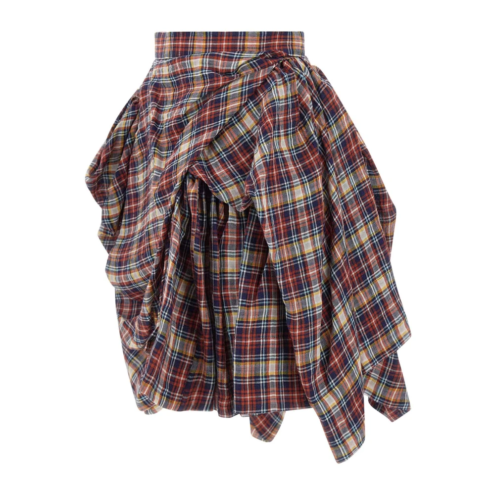 Vivienne Westwood Nymph Rok Multicolor Tartan Linnen Katoen Multicolor Dames