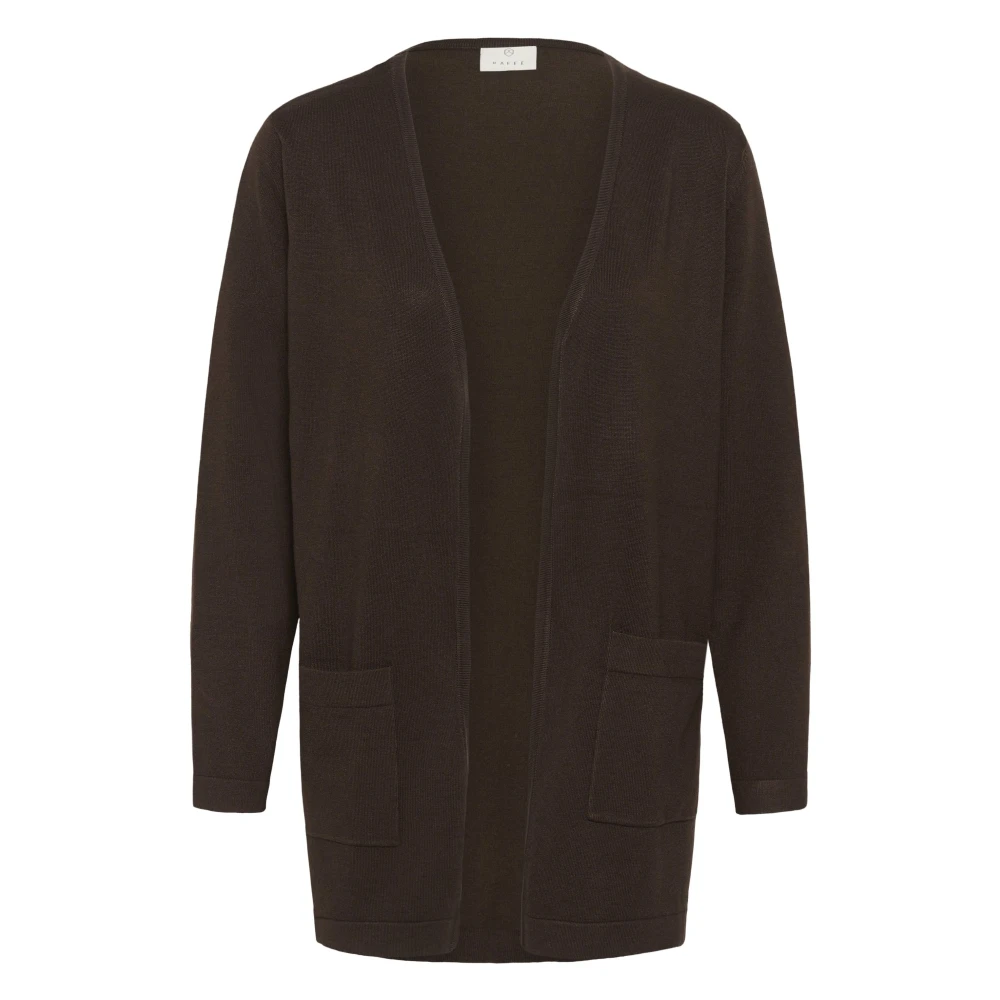 Kaffe Donna Marron Cardigan Lungo Da Lizza - Immagine 2