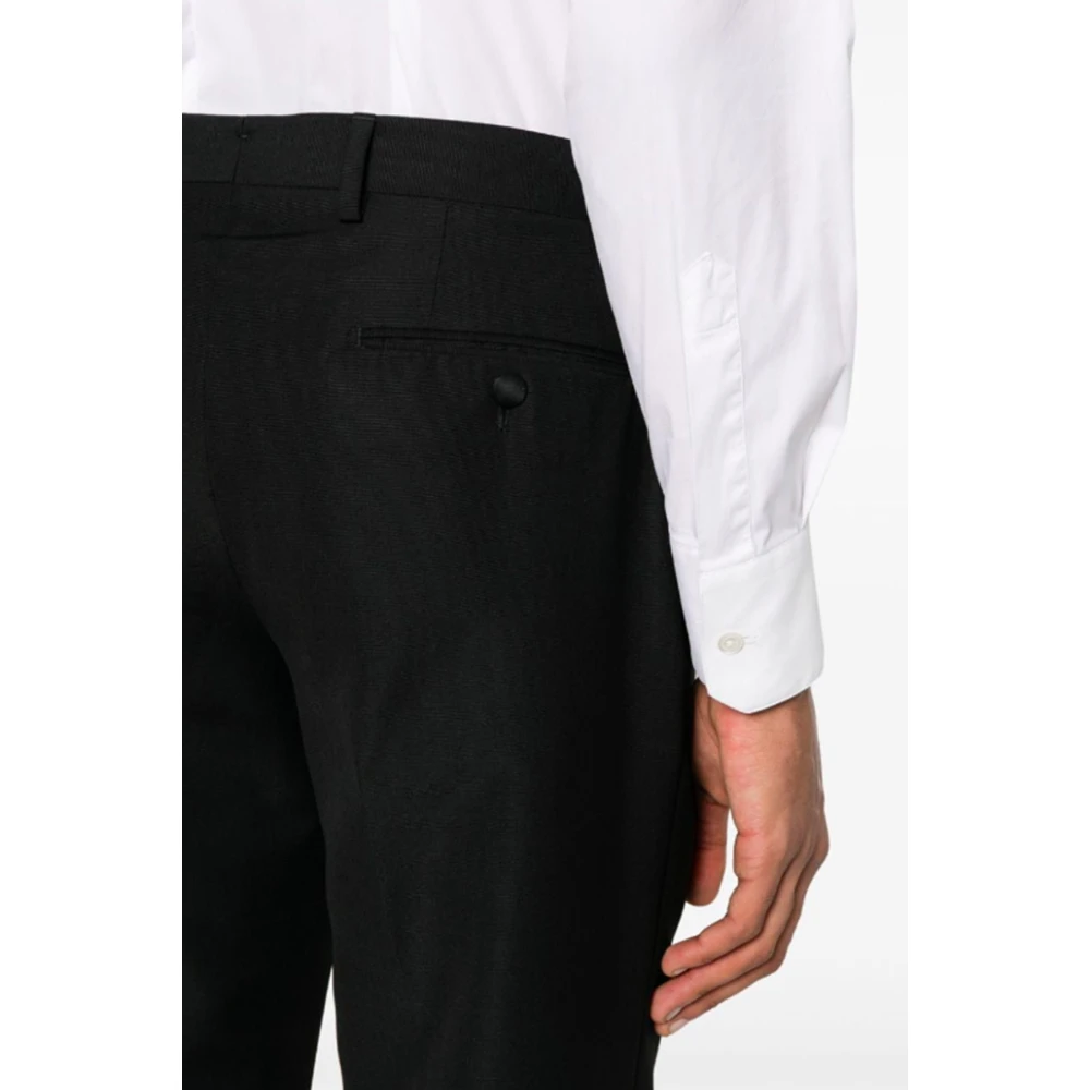 Lardini Zwarte double-breasted jurk met logospeld Black Heren