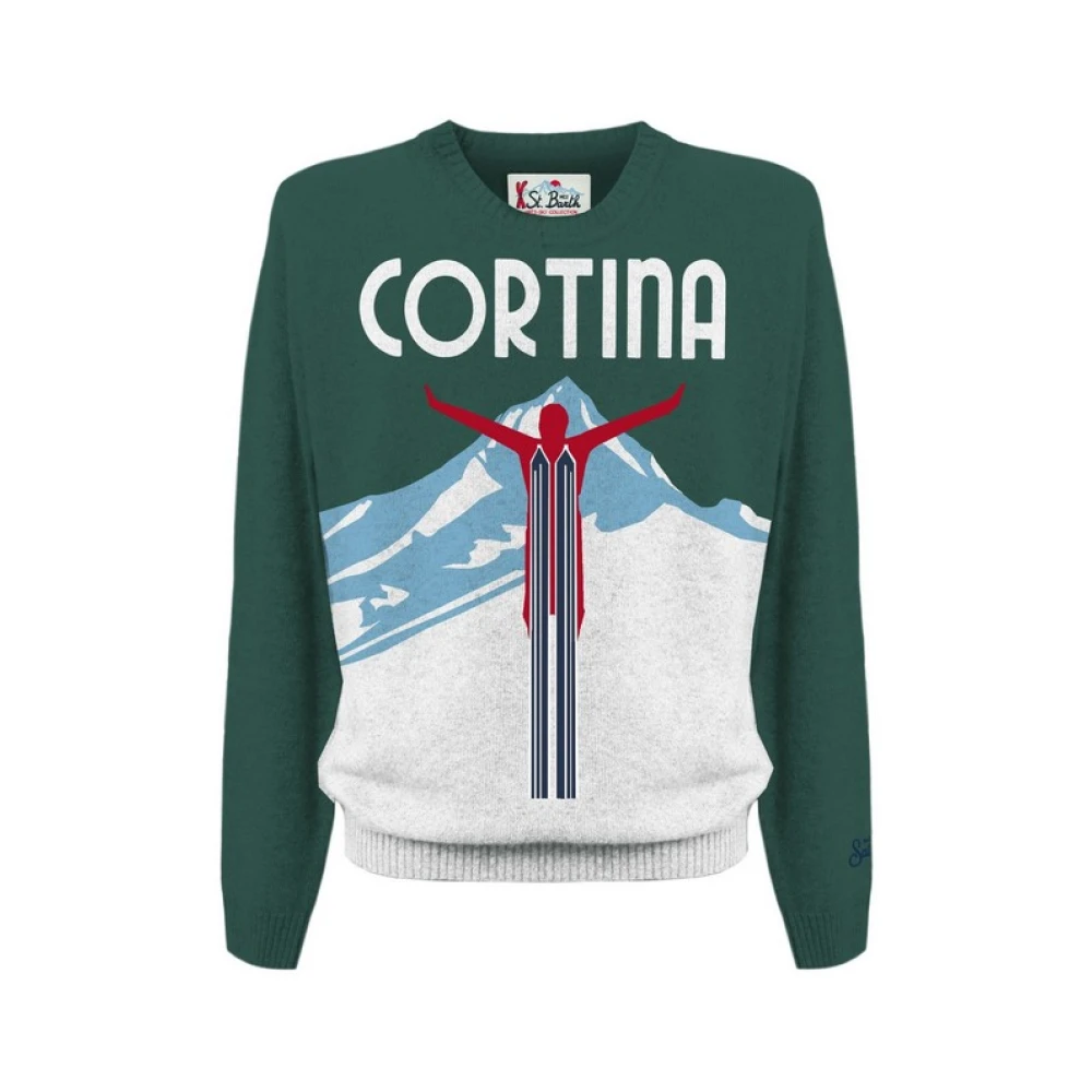 MC2 Saint Barth Intarsia Gebreide Trui Groen Multicolor Heren