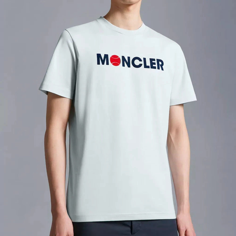 Moncler J1 091 8C00008 829Hp 870C Katoenen T-shirt Green Heren