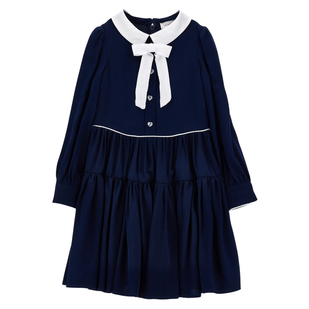 Monnalisa Girls Blue Dresses, 4 Y, Irina Twill Dress