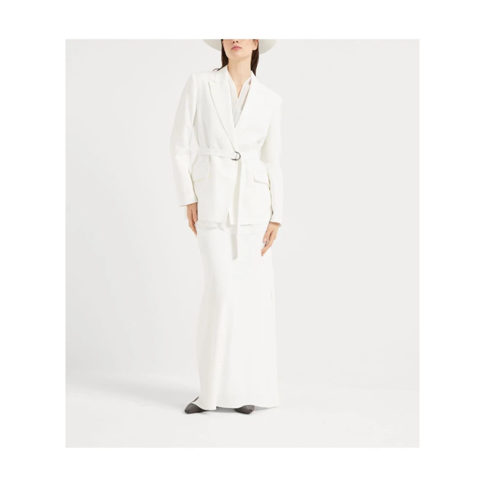 BRUNELLO CUCINELLI Witte jassen voor een stijlvolle look White Dames