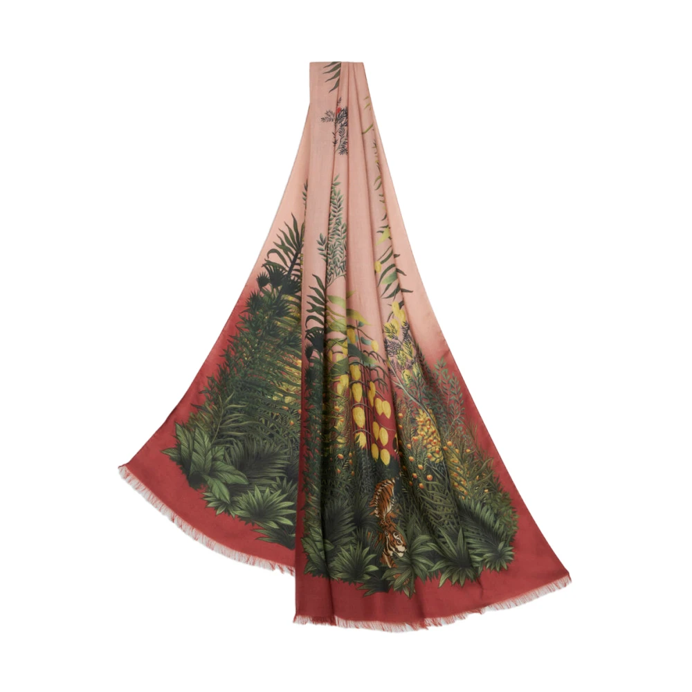 ETRO Betoverend Bos Grafisch Print Sjaal Multicolor Heren