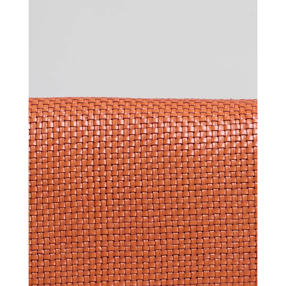 Tramontano Handgeweven leren crossbodytas Orange Dames