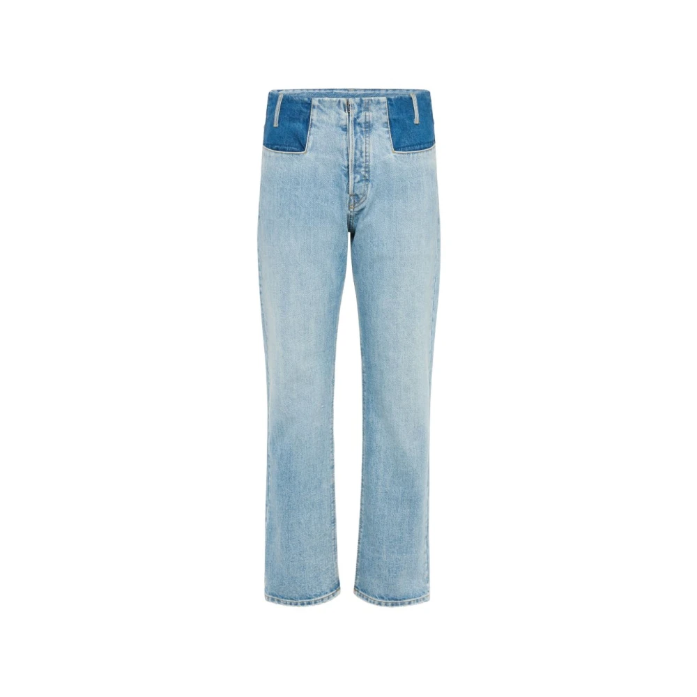 Maison Margiela Blue Straight Fit Jeans, Male, W32, Straight Jeans