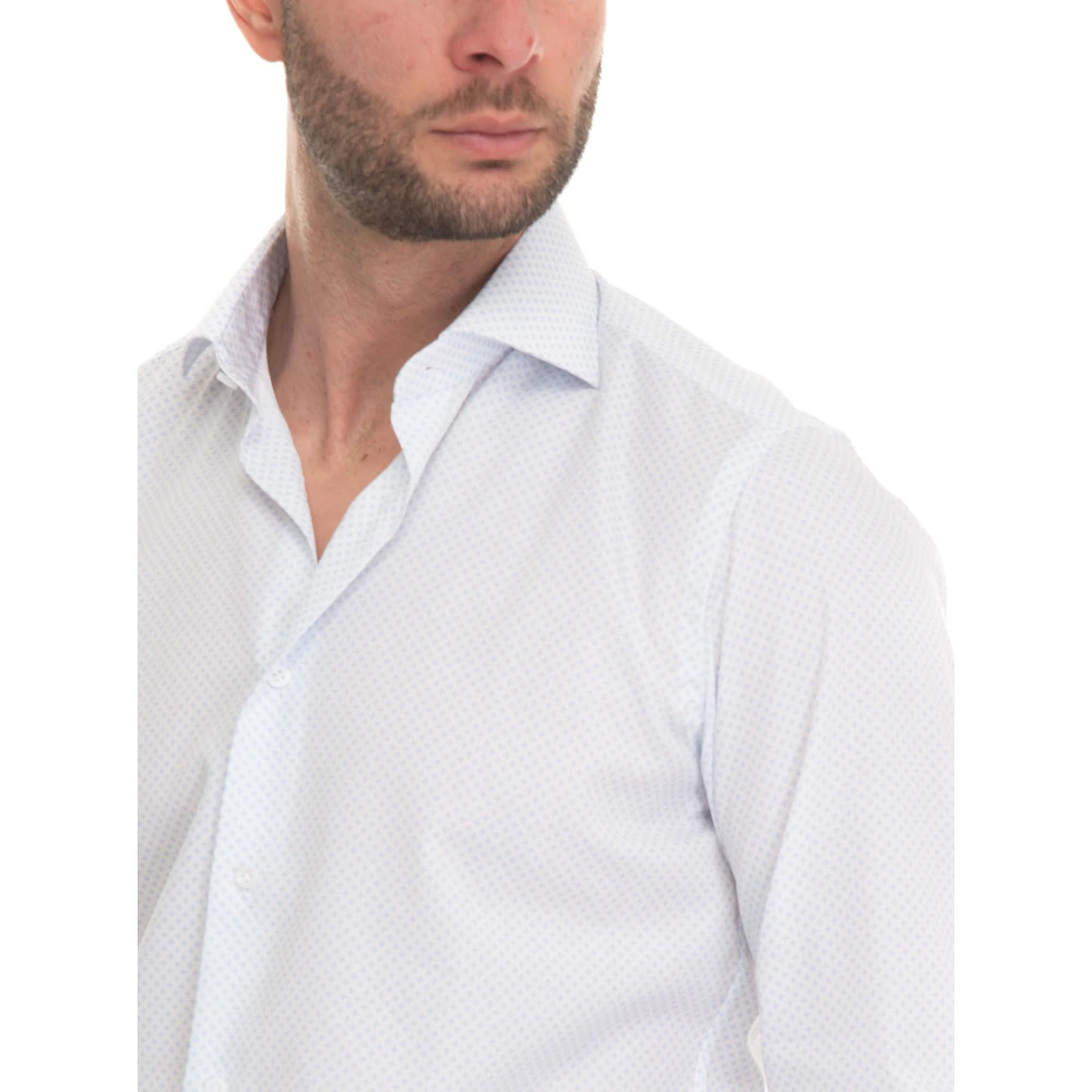 Càrrel Casual Overhemd met Franse Hals White Heren
