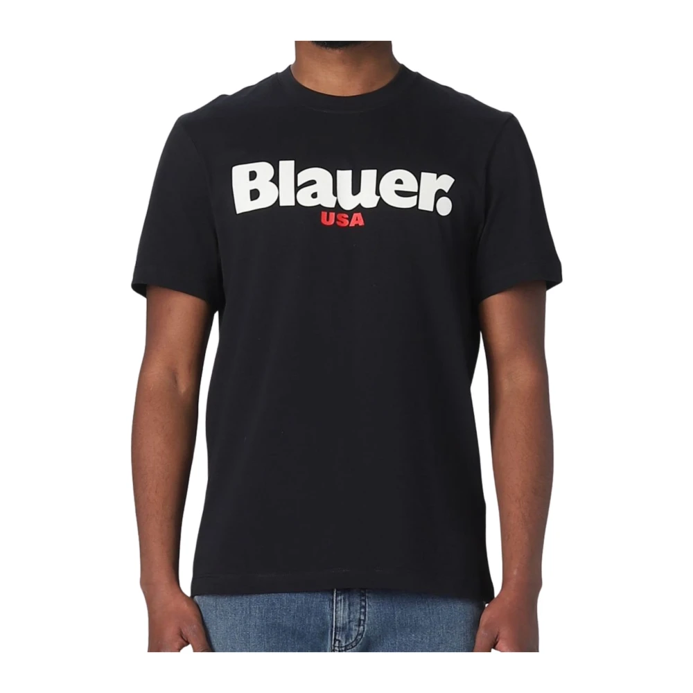 Blauer Herren Schwarz Oberteile, K, Mgröße: