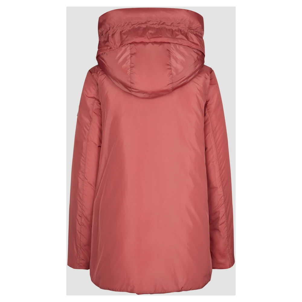 add A-Lijn IN Glanzend Nylon MET Capuchon Red Dames