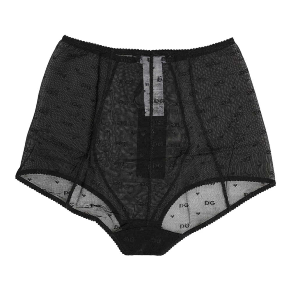 Dolce & Gabbana Women's Black Logo Girdle High Waisted Panty - Underpants - S - Underwear