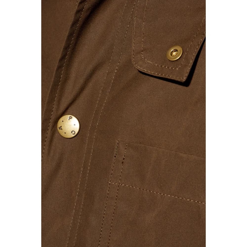 A.p.c. Lichte jas met zakken Green Heren