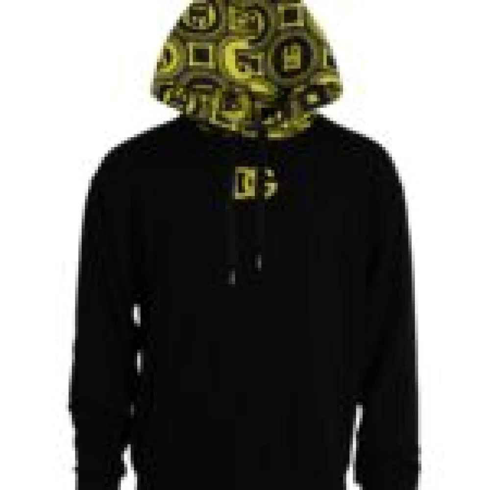 Dolce & Gabbana Zwart Logo Hoodie van Katoen Black Heren
