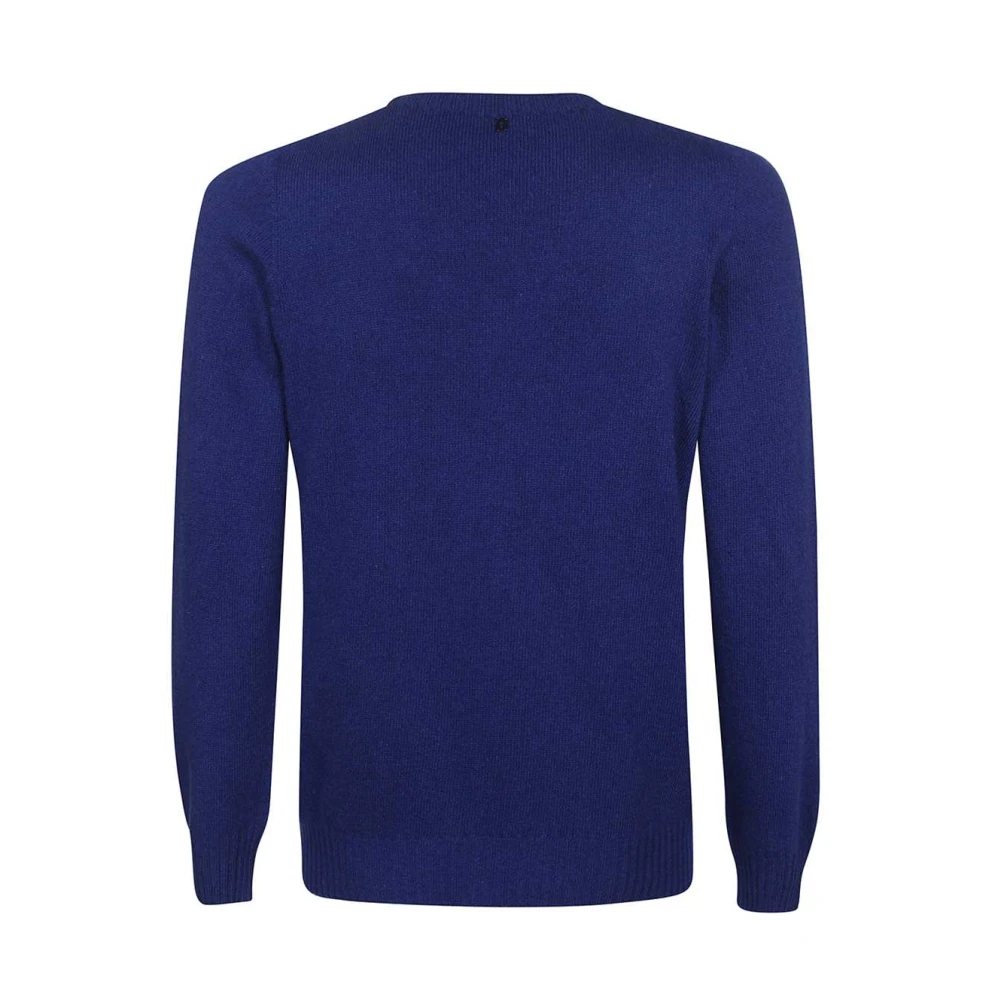 Dondup Geribbelde Cashmere Trui Blue Heren