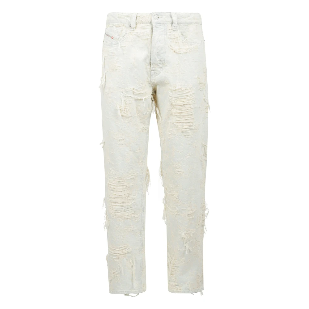 Diesel Men's Blue Distressed Denim Straight Jeans W30