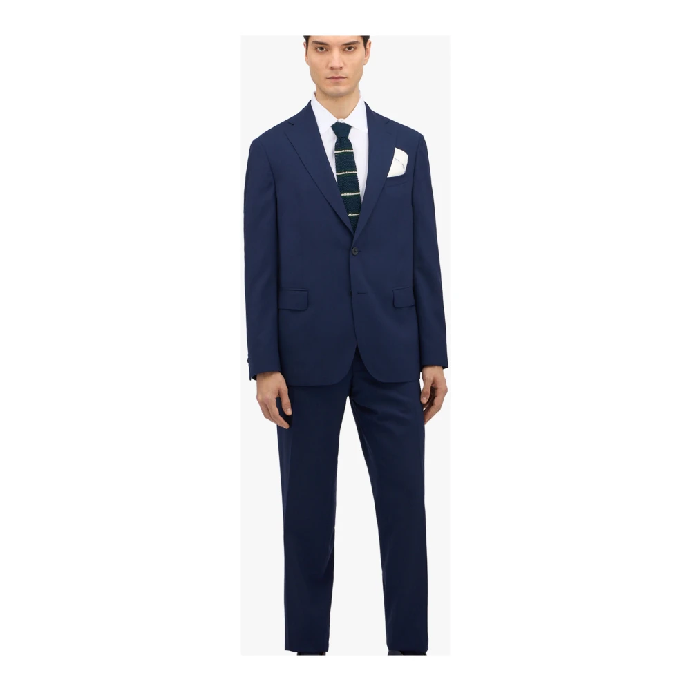 Brooks Brothers Navy Stretch Virgin Wool Pants Blue Heren