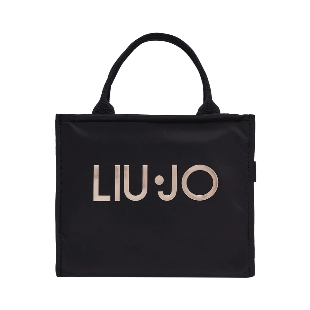 Liu Jo Zwarte handtas met gouden details Black Dames