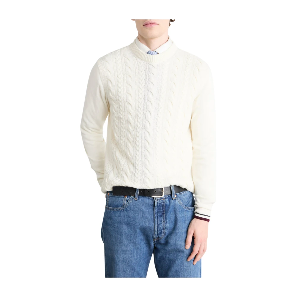 Colmar Witte Kabeltrui White Heren