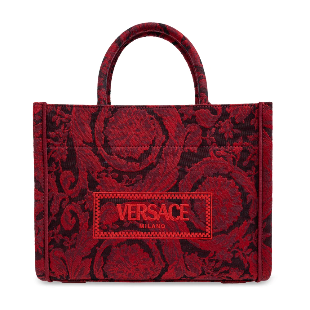 Versace Barocco Athena Small shopper tas Red Dames