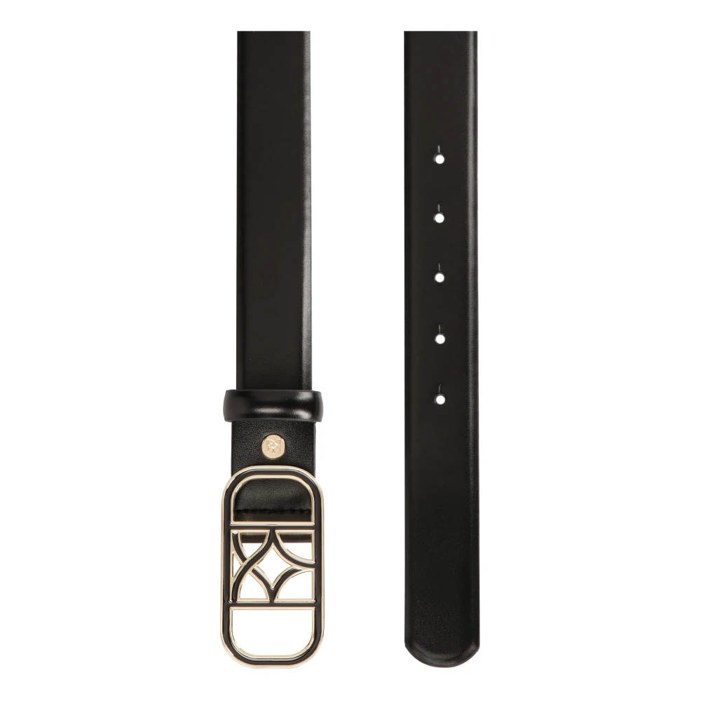 Kazar Elegante smalle riem met tweekleurige gesp Black Dames