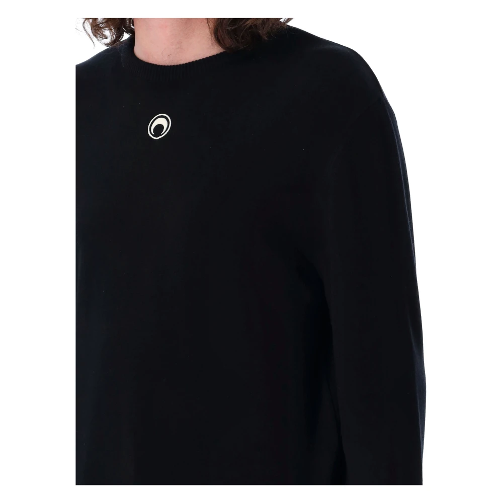 Marine Serre Maan Logo Gebreid Black Heren