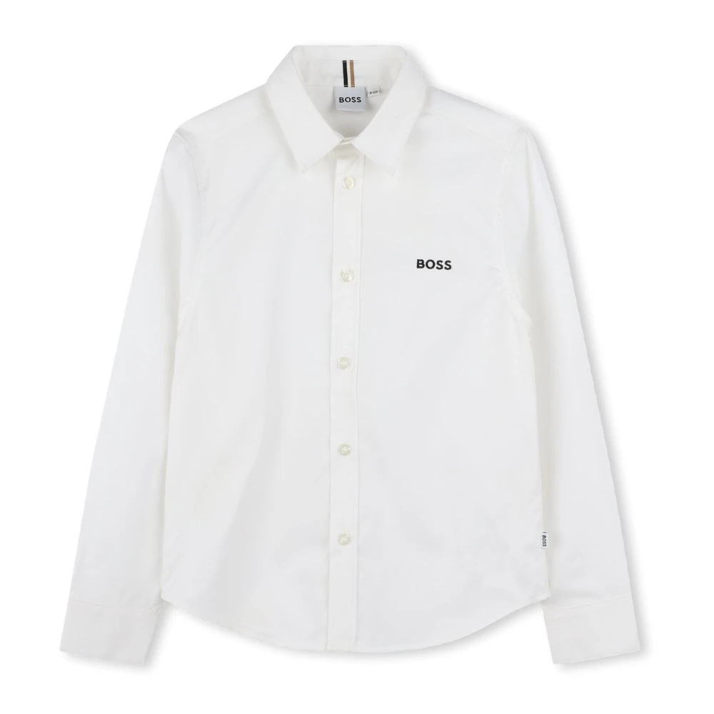 Hugo Boss Oxfordvävd skjorta med lång ärm White, Pojke