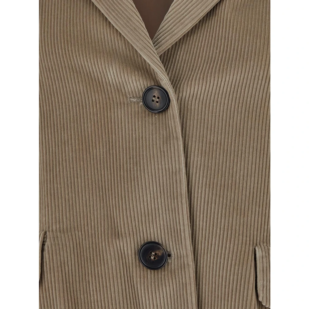 Max Mara Katoenen Vania Jas Beige Dames