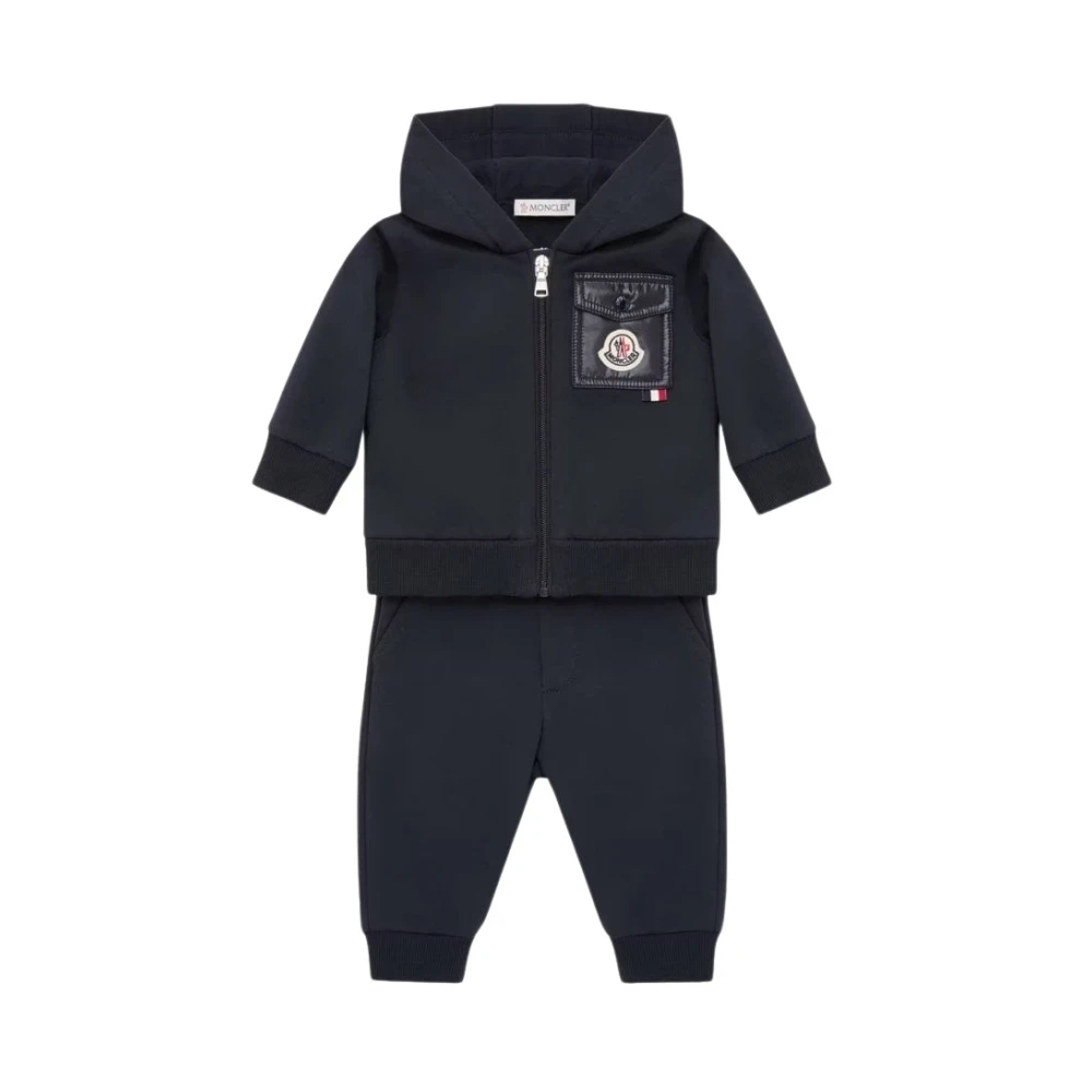 Moncler , Kids Sets, Unisex, Blue, 3 Y, Enfant Baby Pocket Detail Tracksuit Set Size: 3Y, Colour: Navy