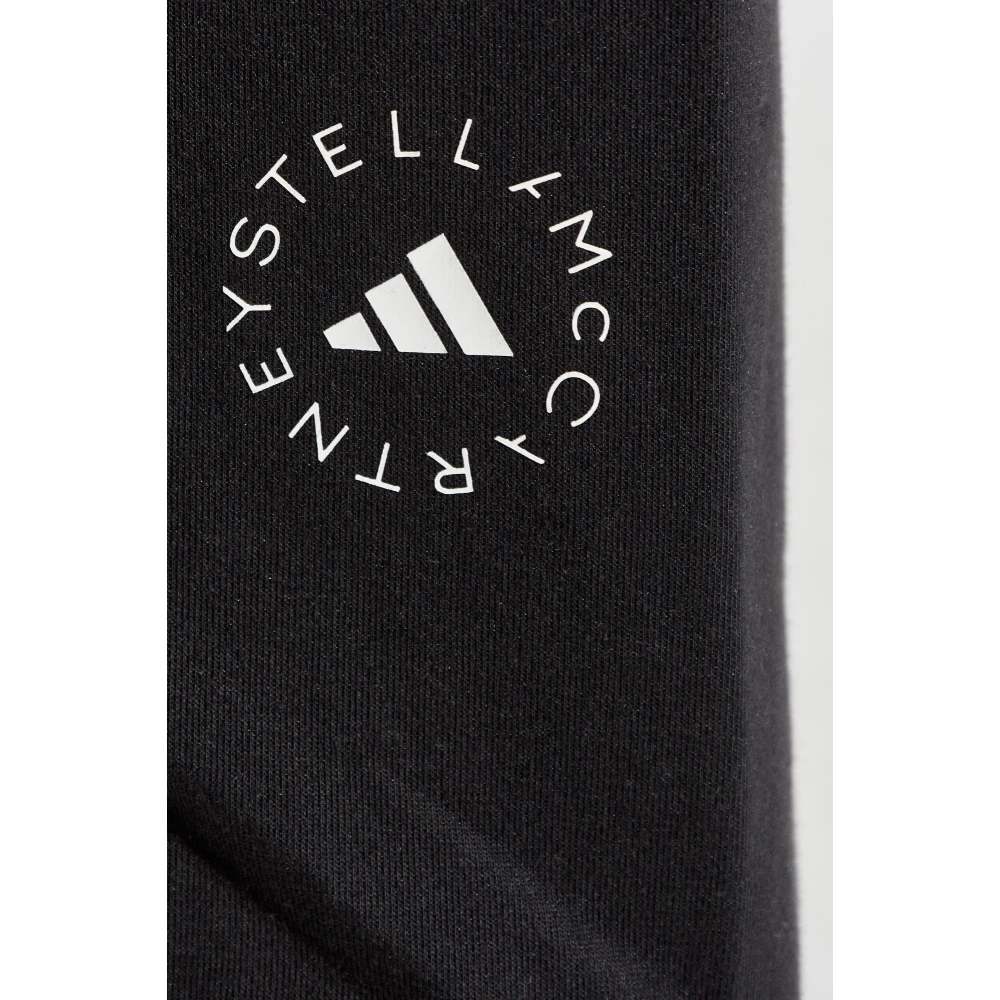 adidas by stella mccartney Sweatpants met bedrukt logo Black Dames