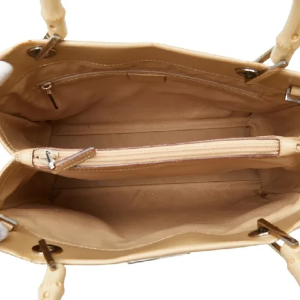 Gucci Vintage Pre-owned Leather gucci-bags Beige Dames