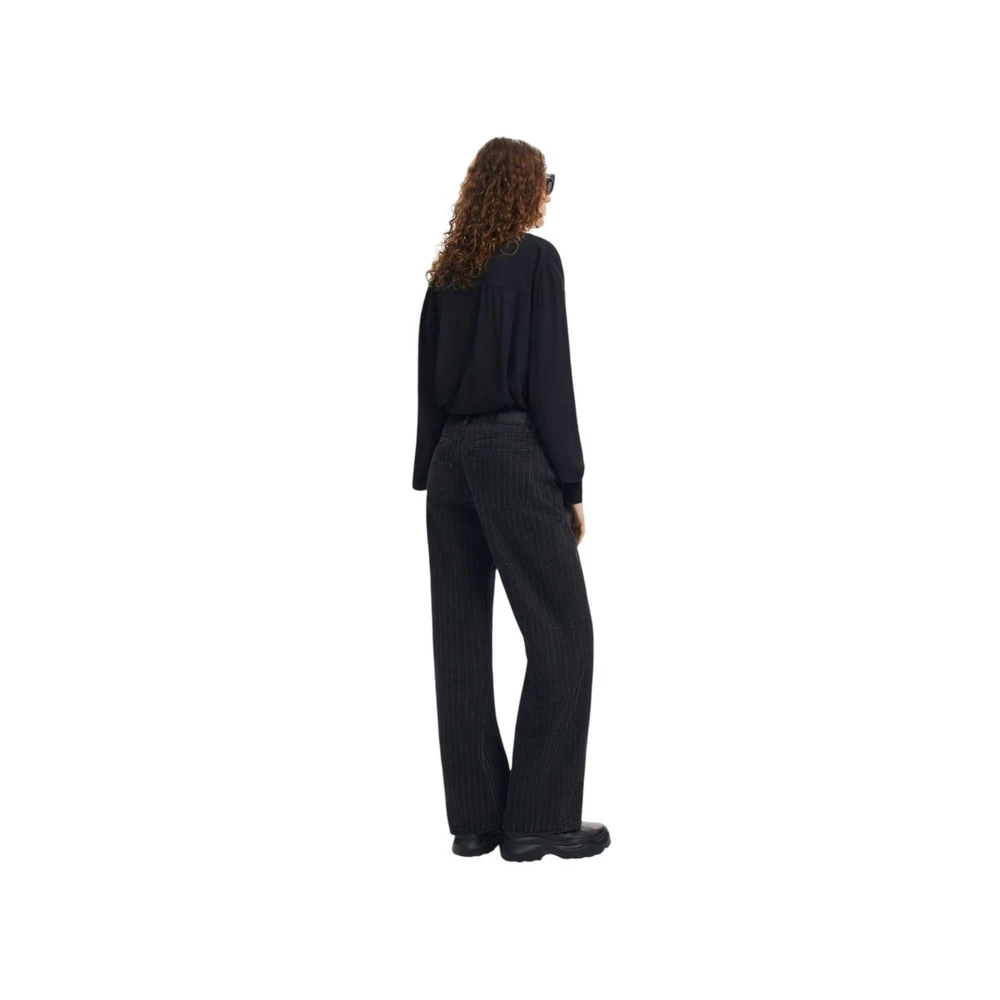 Desigual Katoenmix Jeans & Broeken Black Dames