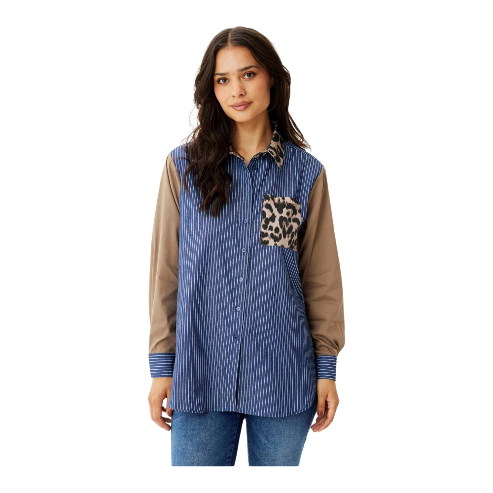 IN Front Amora Shirt Lichtbruin Multicolor Dames