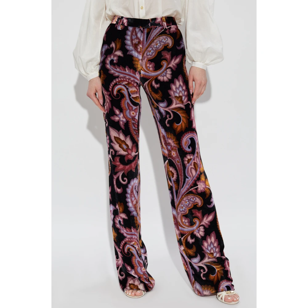 ETRO Fluwelen broek Multicolor Dames