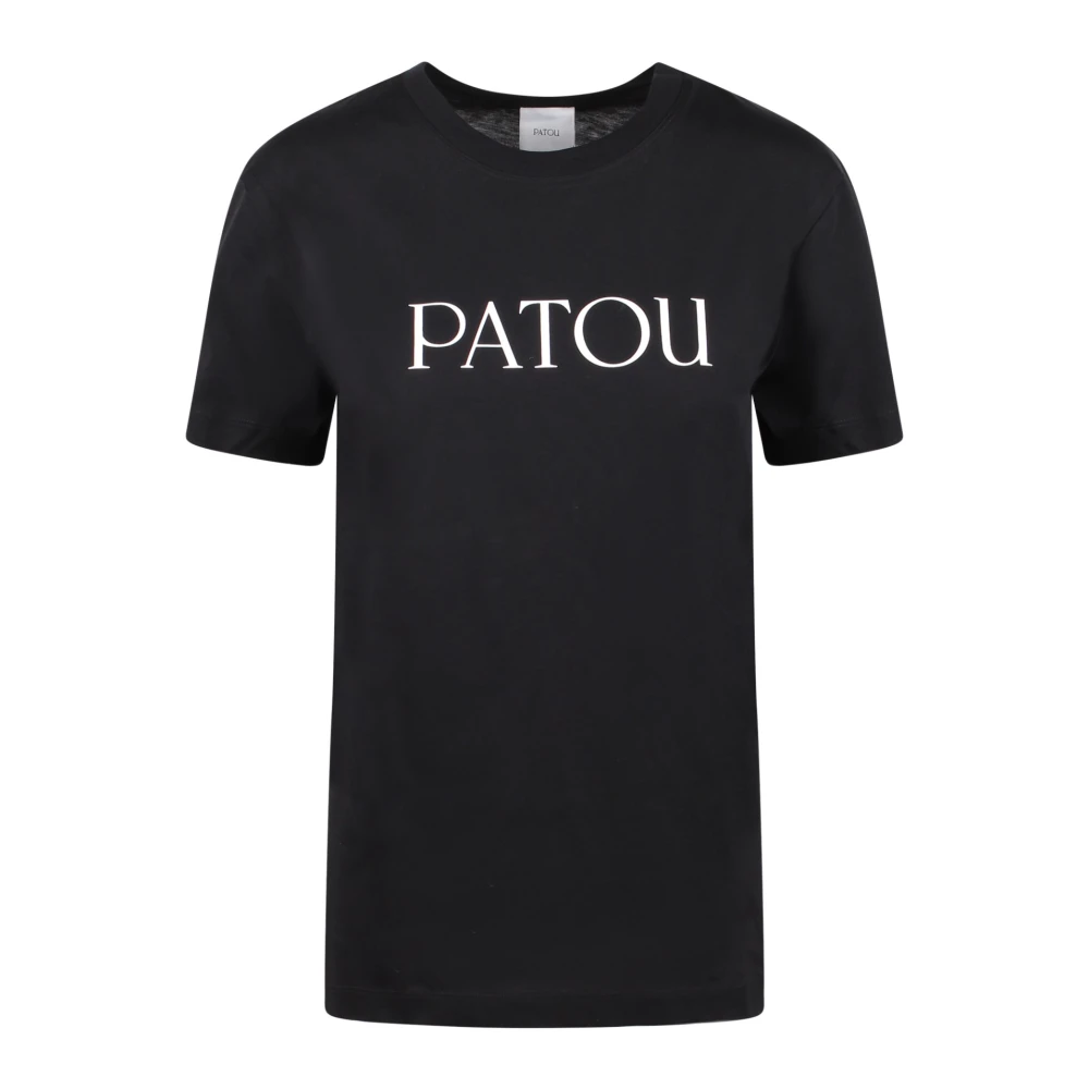 Patou Logo-print T-shirt Black Dames