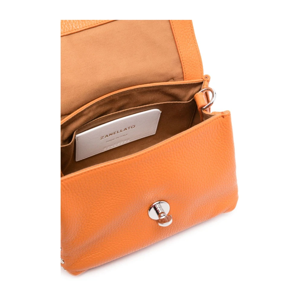 Zanellato Oranje Foldover Top Handtas Orange Dames