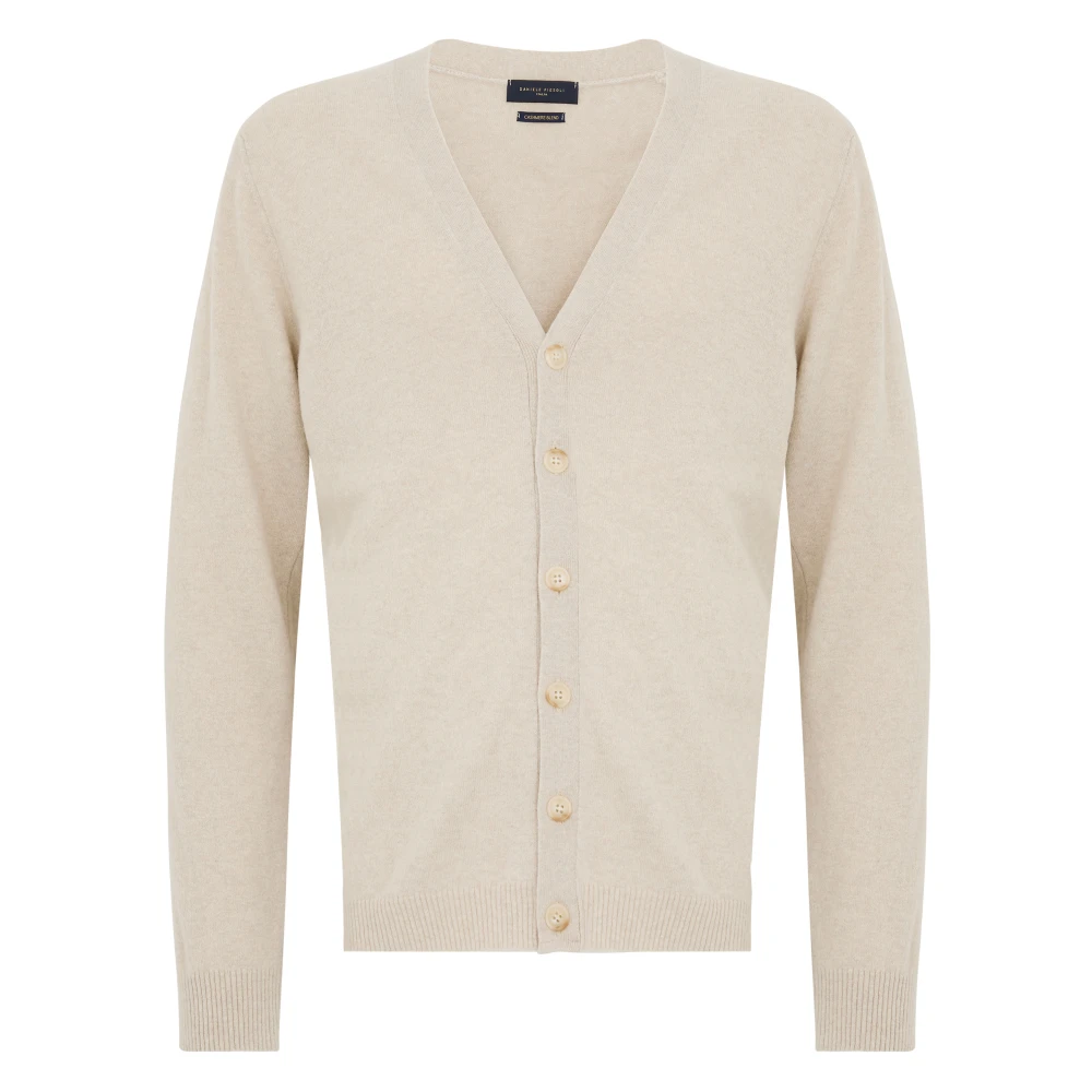 Daniele Fiesoli Knappkort kofta i ull, Beige Beige, Herr