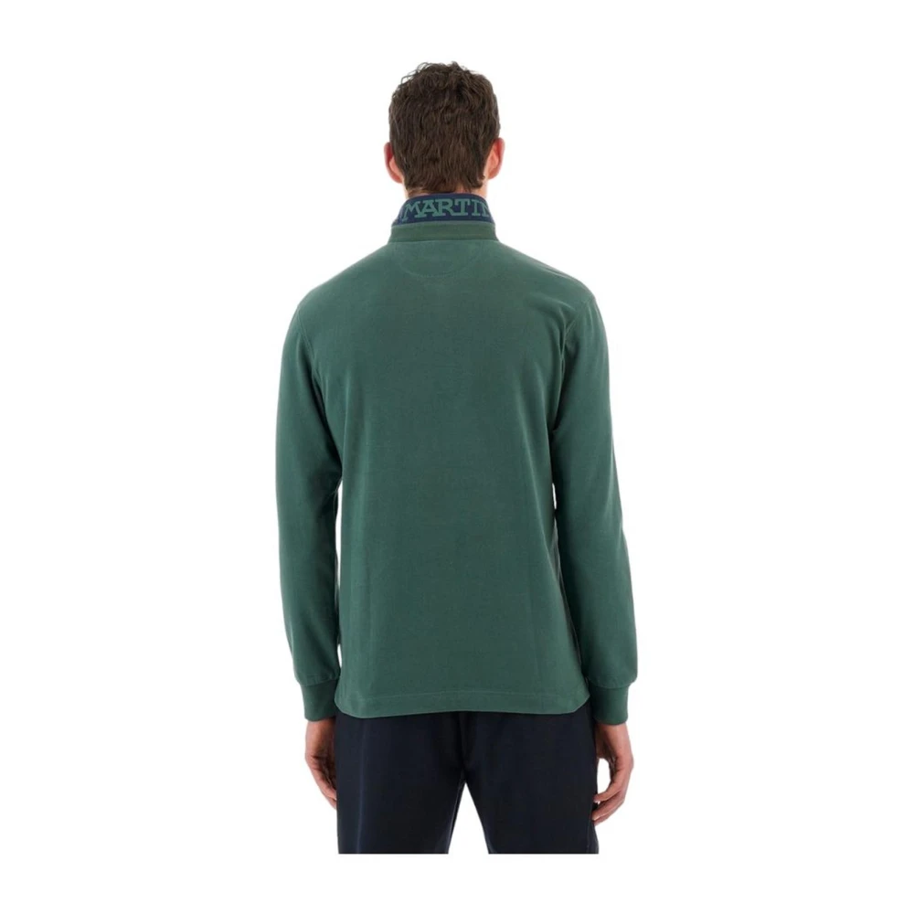 LA MARTINA Groen Polo Shirt met Blauw Logo Green Heren