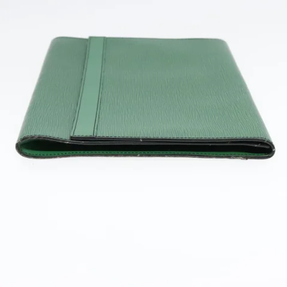 Louis Vuitton Vintage Pre-owned Leather clutches Green Dames