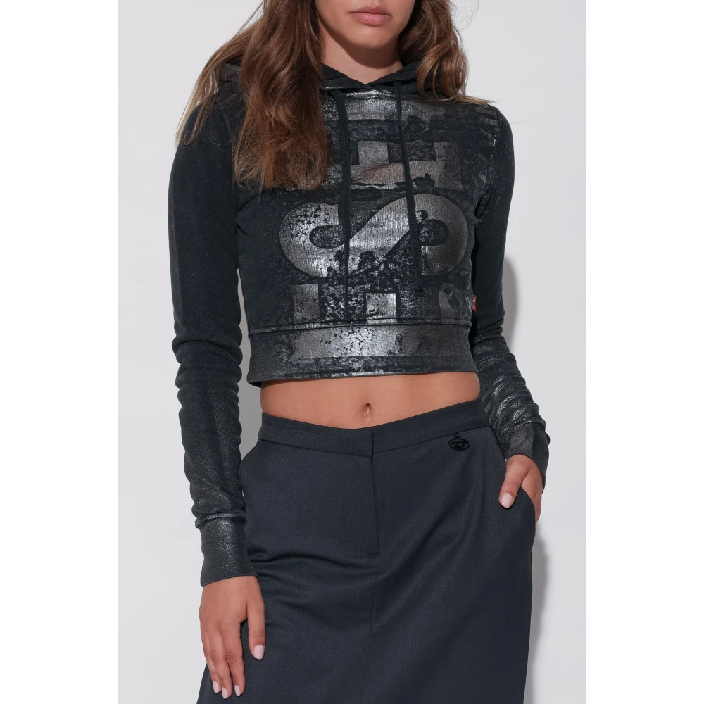 Diesel Hoodie F-Slimmy-Hood-P6 Black Dames