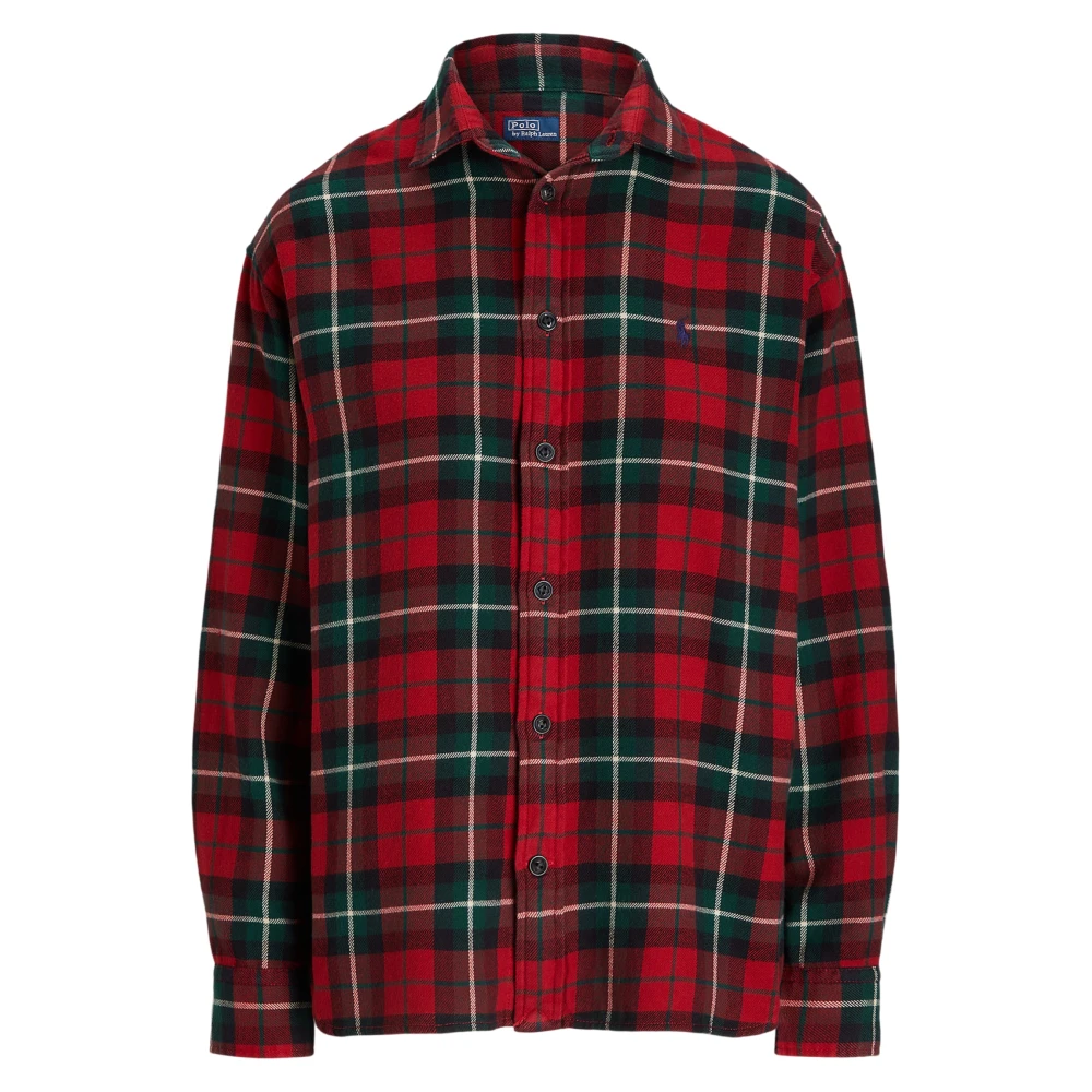 Polo Ralph Lauren Geruite katoenen overhemd Red Dames