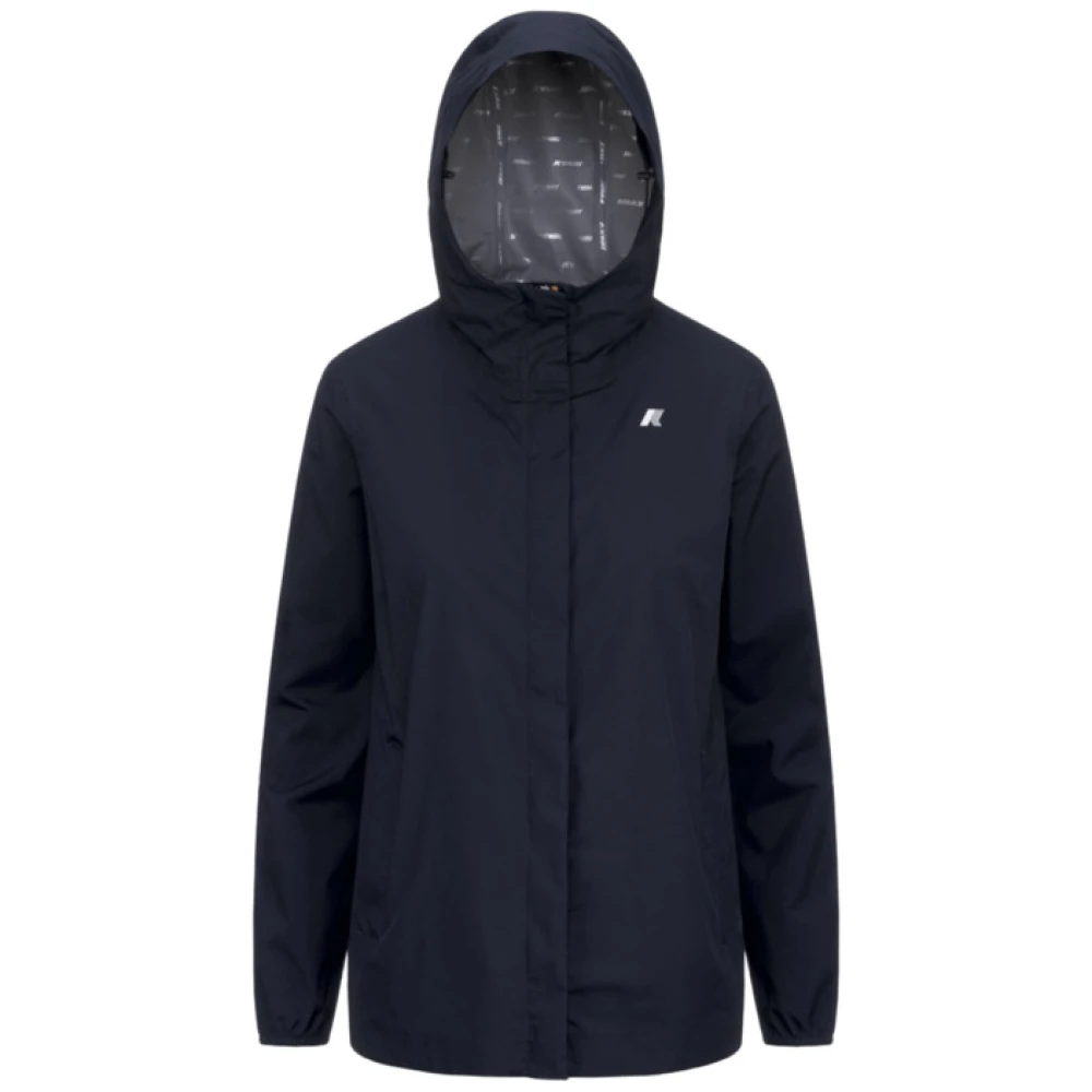 K-Way Vrouw Blauw Marguerite Stretch Dot Mid Jacket