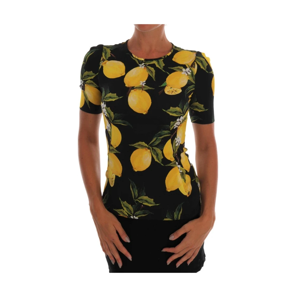 Dolce & Gabbana Women's Sicilian Lemon Print Silk Blouse