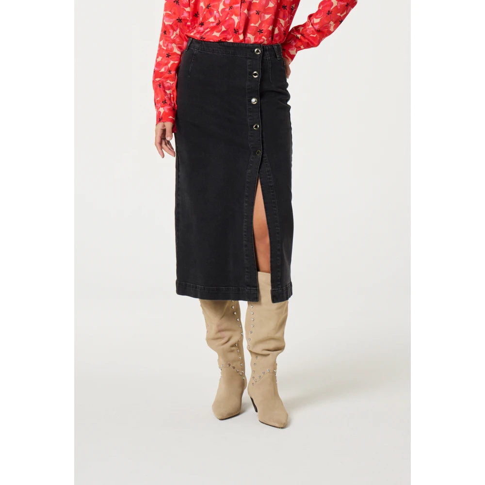 Fabienne Chapot Carmel Denim Skirt Black Dames