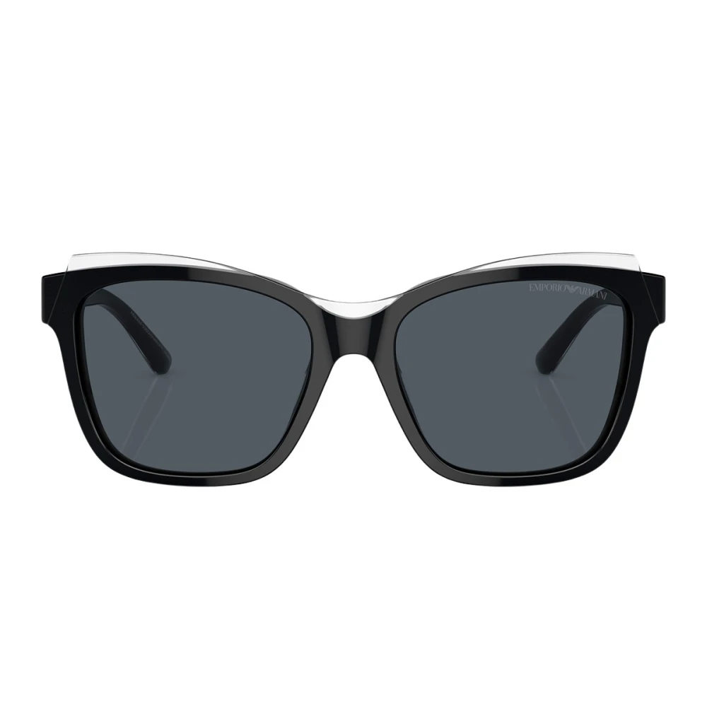 Emporio Armani Kristall Svart Cat-Eye Solglasögon Black, Dam