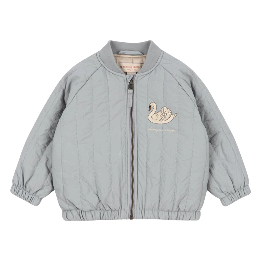 Konges Sløjd Gray Juno Bomber Jacket - Unisex - Light Jackets - 4 Y - Kids