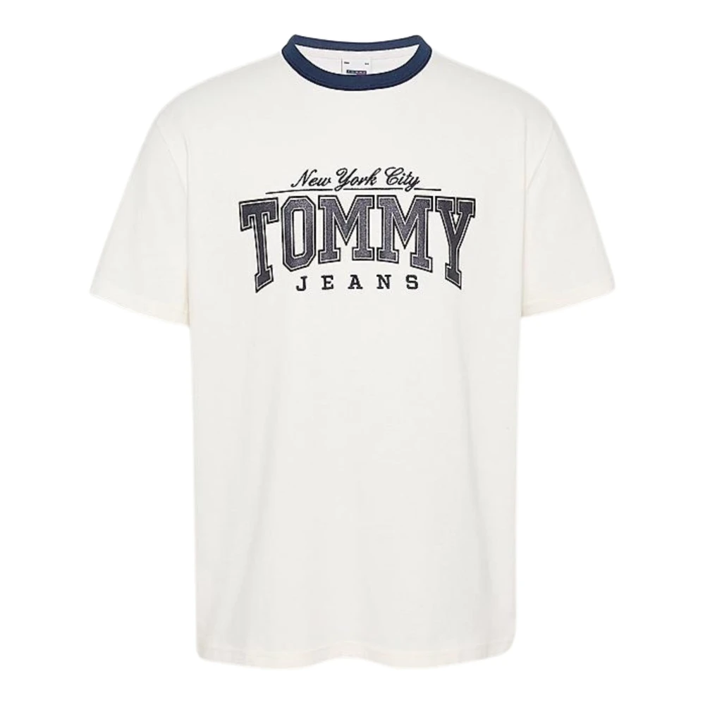 Tommy Hilfiger Witte T-shirt met metallic logo White Heren
