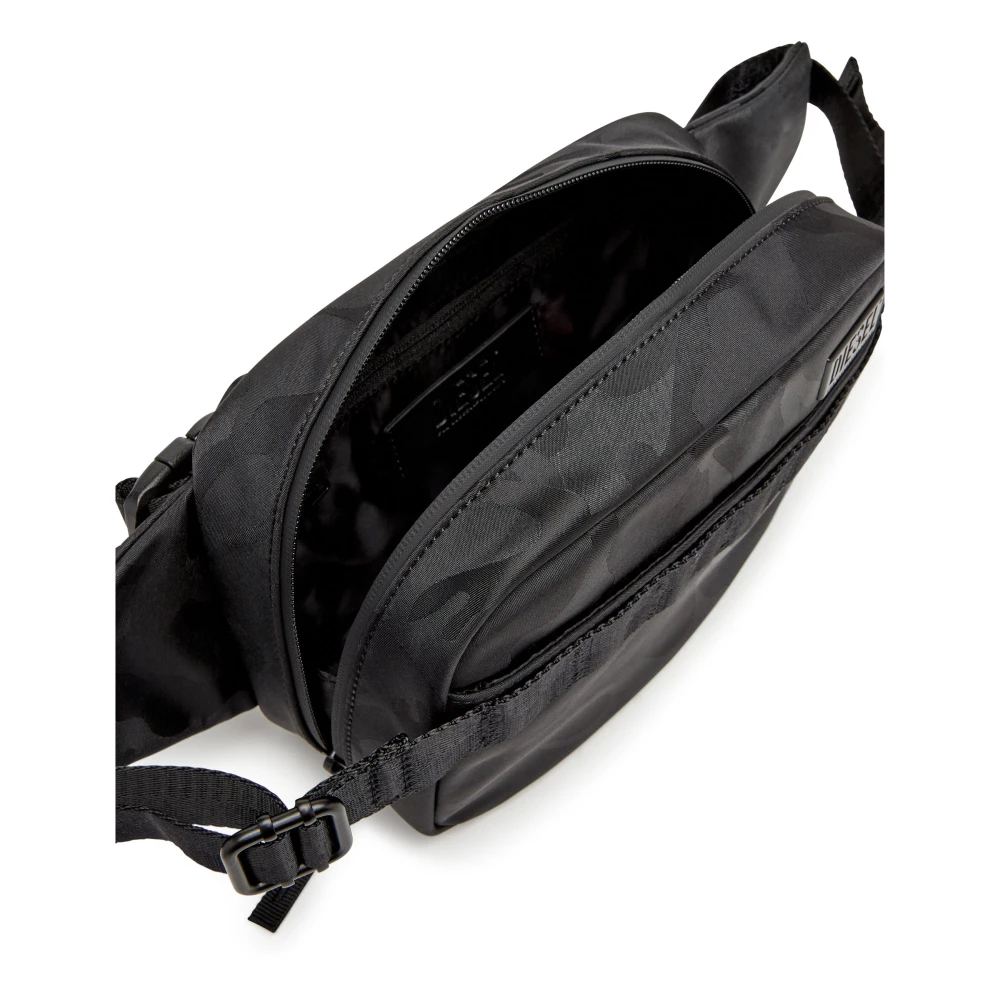 Diesel Dsrt Beltbag Utility belt bag in printed nylon Black Heren