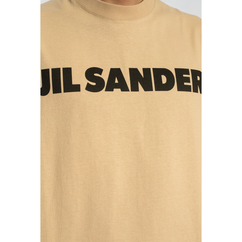 Jil Sander T-shirt met logo Beige Heren